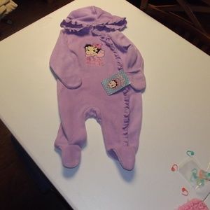 Betty Boop Winter Play Suit 0/3 Mos. 3/6 Mos.